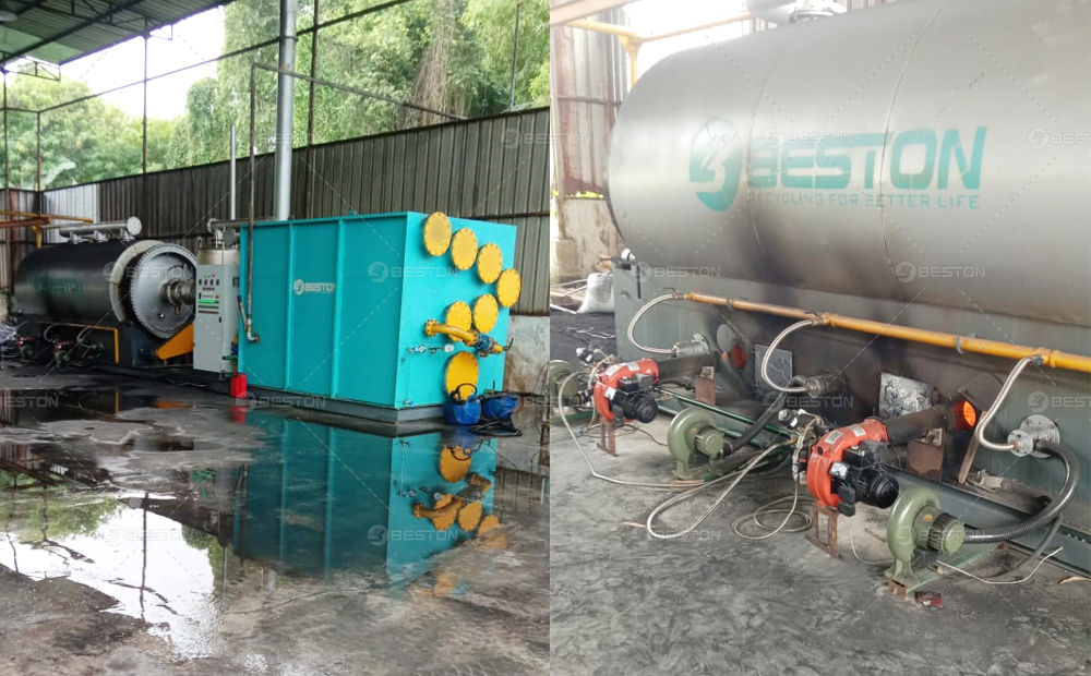 印尼廢輪胎煉油設備安裝