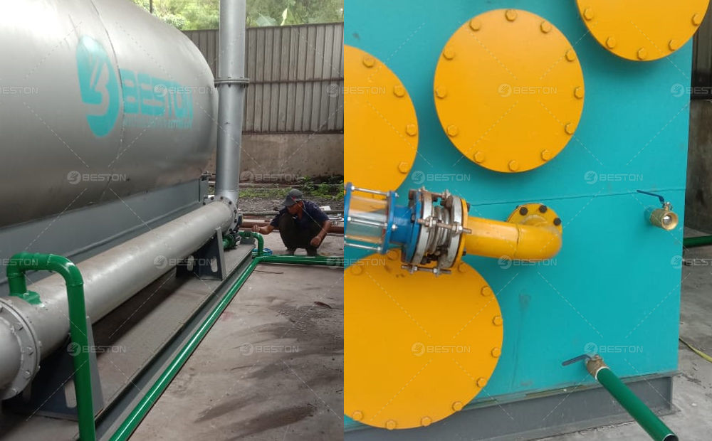 印尼廢輪胎煉油設備安裝